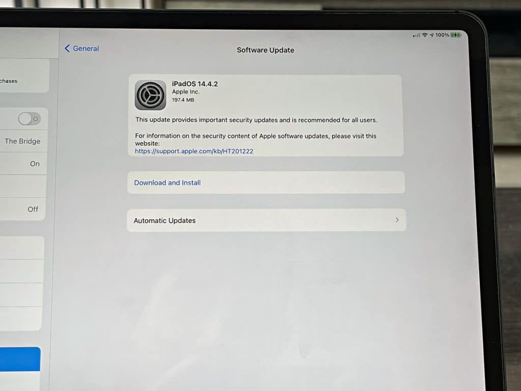 iPadOS 14.4.2 update