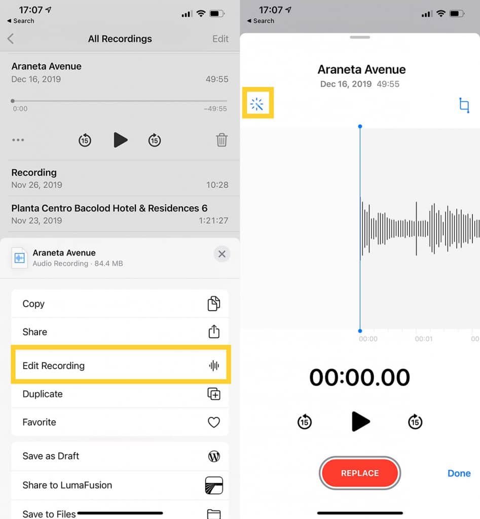 Enhance Voice Recording iOS 14