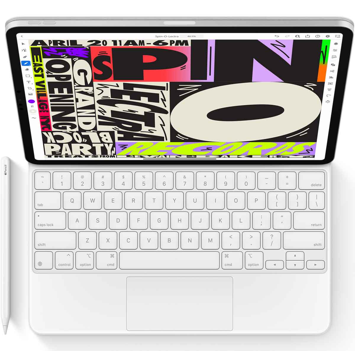 希少 黒入荷！  US配列　ホワイト Keyboard Magic iPad Apple PC周辺機器