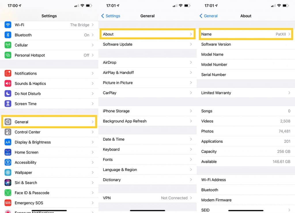 How to change your name in iPhone or iPad.